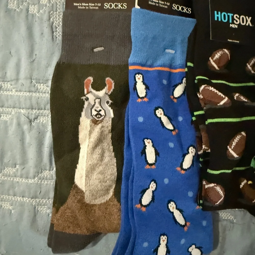 Assorted Fun Men’s Socks - Picture 2 of 5